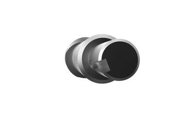 Silver Metal Worm Gear with Helical Teeth for Power Transmission, Precision Machined Worm Screw for Gear Reduction Systems,  Worm Drive Mechanism in Industrial Machinery, Helical Gear Worm Wheel png