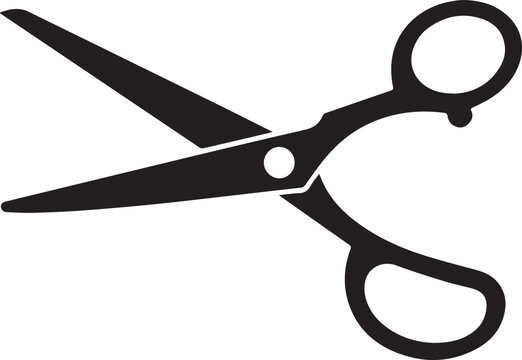 black scissors on white background clip art preview