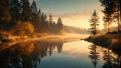 Twilight Mood Over Wilderness Lake