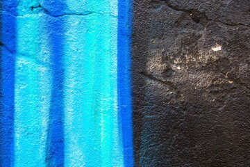 Grunge texture featuring bold horizontal blue, black stripes. Industrial, urban aesthetic,...
