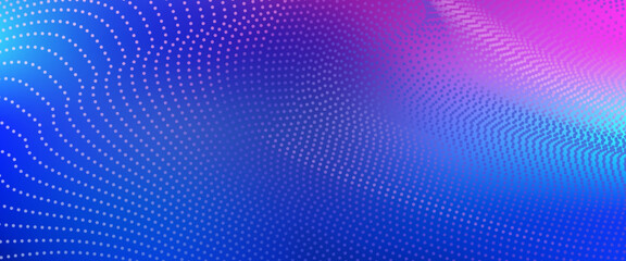 Obraz premium Abstract digital waving 3d particle technology background design. Futuristic moving dots particles, hi-tech and big data visualization for brochures, flyers, magazine, business card, banner.