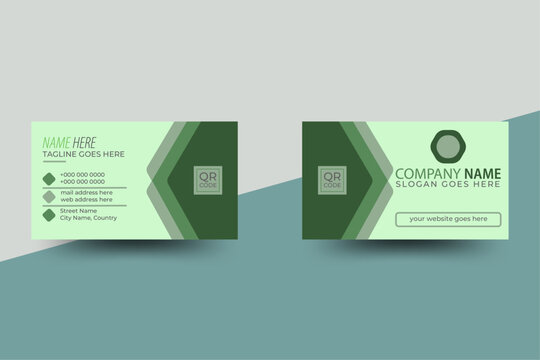 Modern double-sided business card design template. A horizontal layout, flat gradient style, and print-ready vector illustration ideal for both personal and professional use.