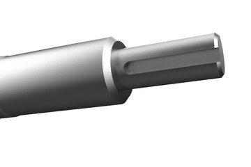 Professional 3D Illustration: Detailed Mechanical Slot Keyway Component Rendered in High Resolution with a Clean, Isolated Transparent Background – Ideal for Technical Diagrams and Industrial Design