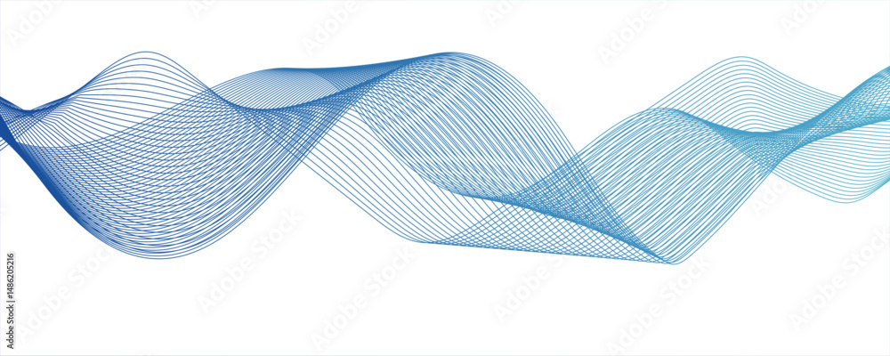 Aufkleber abstract blend wave lines and technology background.vector abstract colorful flowing wave lines isol