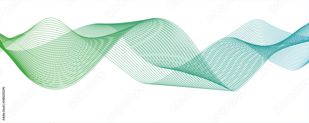 Poster abstract blend wave lines and technology background.vector abstract colorful flowing wave lines isol