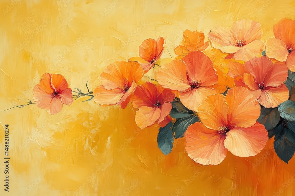 Poster vibrant yellow canvas radiating warmth and energy, showcasing depth and texture in a striking visual