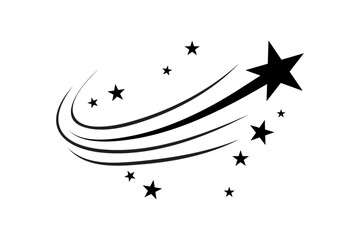 Shooting Star With Trailing Sparkles