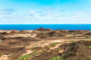 Hilly landscape, Island Isla de Lobos, Canary Islands, Spain, Europe.