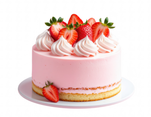 Realistic birthday cakes with various toppings, cute decorations and colorful themes on transparent or easy-to-remove backgrounds for kids celebration, baby party, cake shop marketing and greeting car