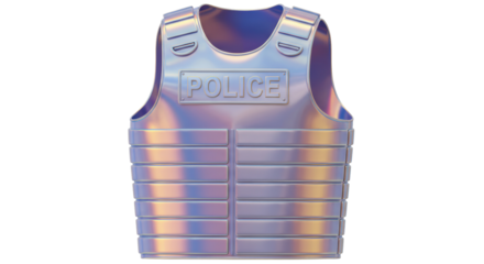 Isolated Police Bulletproof Vest Armor Protection Security