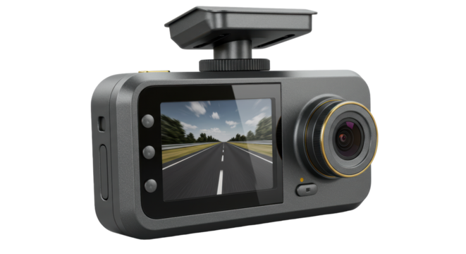 Isolated Car Dash Camera - Vehicle Recording Device