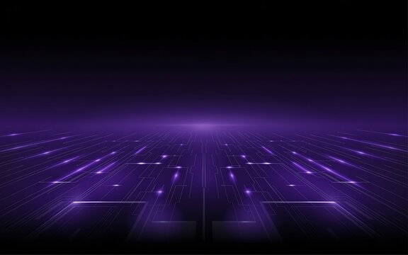 Futuristic Circuit Board Design in Deep Purple