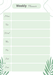Weekly planner
