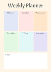 Weekly planner