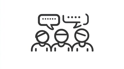 Obraz premium Three figures in conversation
