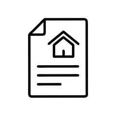 Document with House Icon Representing Property Ownership and Legal Documentation