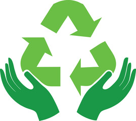 Vector illustration of recycling symbol