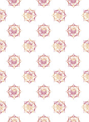 floral flower and geometric design pattern seamless for wallpaper garment fabric