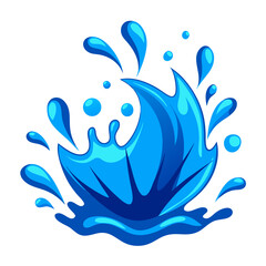 water splash isolated on transparent background
