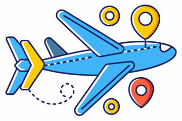 vector illustration of airplane icon
