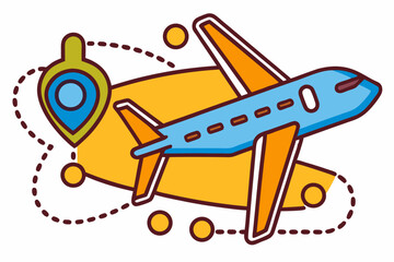 vector illustration of airplane icon
