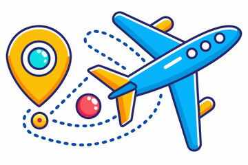 vector illustration of airplane icon