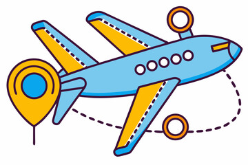 vector illustration of airplane icon