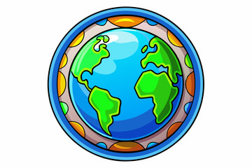 globe with green leaves