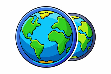 globe with green leaves