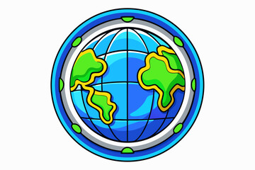 globe with green leaves