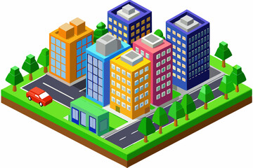 vector illustration of a city