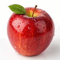 red apple isolated on white