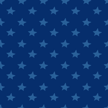 Star pattern on blue gradient background template.