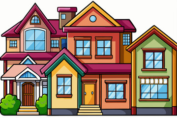 vector illustration of houses