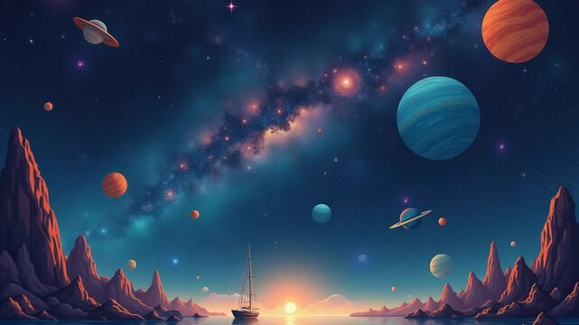 Galactic Voyage a Space Journey Through the Cosmos