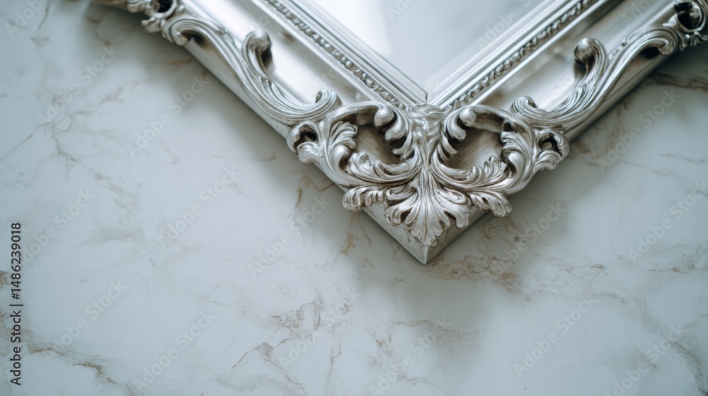 Poster collection showcases beautifully designed silver frames with elaborate details, ideal for premium mo