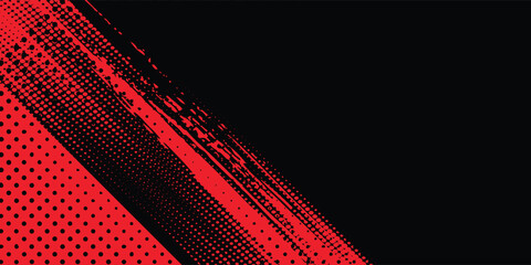 Grunge texture effect background. Distressed rough dark abstract textured. Black isolated on red. Graphic design element vintage style  sport arts