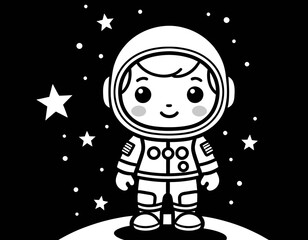 cute-astronaut-vector-illustration-for-kids-space-exploration-themed-designs-adorable-cartoon-astronaut-isolated-on-black-background-stock-vector-image