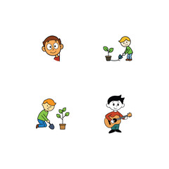 baby boy and girl playing football