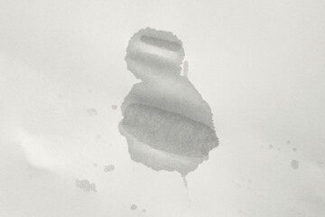 Wet spot on paper. Full frame empty wet sheet of paper