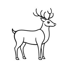 Christmas Reindeer Silhouette Festive Holiday art Design 