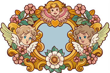 Naklejka premium fairy with flower