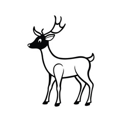 Christmas Reindeer Silhouette Festive Holiday art Design 