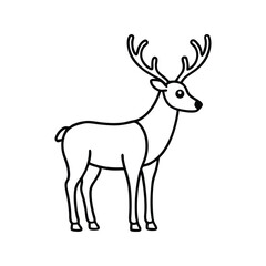 Fototapeta premium Christmas Reindeer Silhouette Festive Holiday art Design 