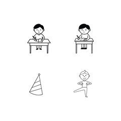 business people icons set