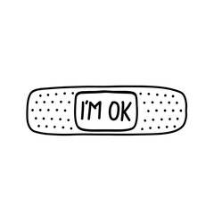 hand drawn of adhesive bandage