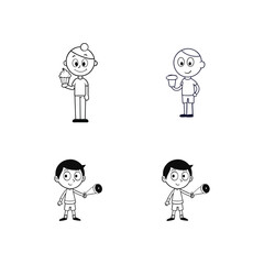 set of cartoon people