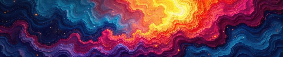 Close-up of a vibrant abstract painting, swirling colors representing inner thoughts and emotions, a visual representation of the mind's landscape , introspection, contemporary, contemplation