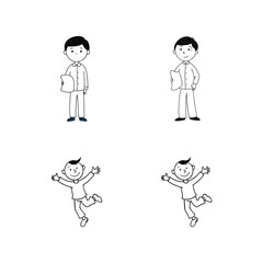 vector illustration of a cartoon man