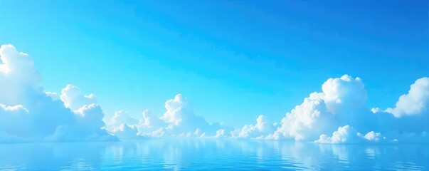 A serene view of a vibrant blue sky, unblemished by clouds, perfect for backgrounds or travel themes The deep azure hue conveys a sense of peace and tranquility , clear, travel